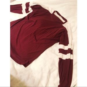 Burgundy casual lounge shirt
